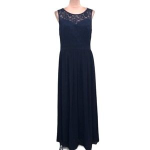 DressyStar Maxi Dress Size XL Navy Blue Formal Gown